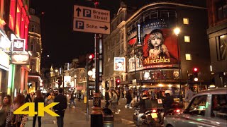 London Walk Shaftesbury Avenue  Theatre District【4K】 [upl. by Eibor]