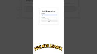 HTML me form tag ka kya use h  HTML Form Tag  codewithsirohiya html formtag [upl. by Stacie]