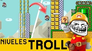 ME TROLLEAN HASTA POR PENSAR MUCHO 😡  NIVELES TROLL 10  Super Mario Maker  ZetaSSJ [upl. by Edwin489]