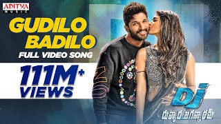 Gudilo Badilo Full VideoSong DJ Duvvada Jagannadham  Allu Arjun DSP Hits  Aditya Music [upl. by Adnovay]