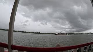 Cruising down the Mississipi River in the rain on the Natchez Steamboat from New Orleans Part 2 [upl. by Maccarthy]