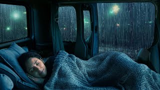 Camping Car Window Rain Sounds for Sleeping and Thunder Sounds to Sleep Fast [upl. by Dahsar948]