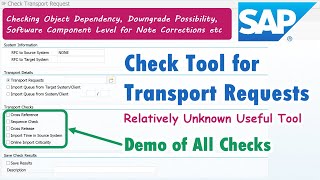 SAP Check Tool for Objects in Transport Requests [upl. by Acisseg488]