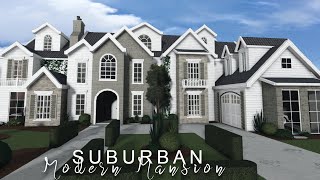 Bloxburg Suburban Modern Family Home  Housebuild  ROBLOX bloxburg [upl. by Ainekahs]