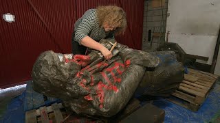 Inside the secret facility restoring toppled Edward Colston statue [upl. by Ajroj]