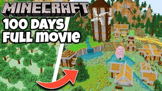 I Survived 100 Days In Minecraft Bedrock Edition FULL MOVIE [upl. by Udall]