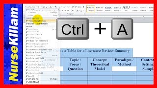 How to Create a Table for a Literature Review Summary [upl. by Arim]