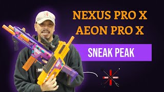 Sneak Peak at the Adventure Force Nexus Pro X and Aeon Pro X from ‎DartZoneBlasters [upl. by Kuehnel]