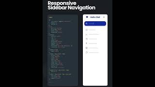 Responsive Sidebar Navigation 💡coding programming syntax css webdesign webdevelopment [upl. by Nabroc]