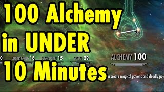 Alchemy to 100 UNDER 10 Minutes  Skyrim Special Edition  xBeau Gaming [upl. by Ilak162]