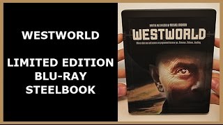 WESTWORLD  LIMITED EMBOSSED BLURAY STEELBOOK UNBOXING  AMAZONDE EXCLUSIVE [upl. by Cohberg]