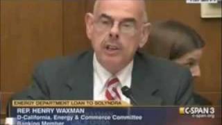 Henry Waxman questions Secretary Chu on Solyndra loan [upl. by Nnylrebma]