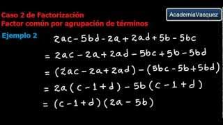 Caso 2 de Factorización Factor Común por Agrupación de Términos [upl. by Dodi]