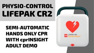 PhysioControl LIFEPAK CR2 AED  SemiAutomatic Hands Only CPR with cprINSIGHT Demo [upl. by Sitarski339]