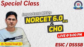 NORCET 60 amp ESIC 2024 Special MCQs Class By Dr Pankaj Singh Sir [upl. by Reave]