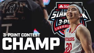 Keisei Tominaga Wins ThreePoint Contest Championship  Interview [upl. by Soutor]