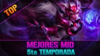 Top de Campeones  Los Mejores 5 Mid  League Of Legends [upl. by Nennahs]