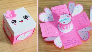 How to make Explosion Box 🎁  Expulsion Box  DIY Gift Box  Paper Crafts [upl. by Yekcim]