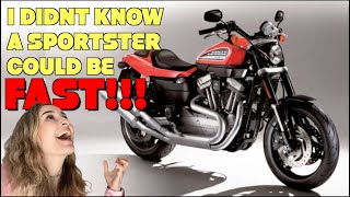 411 Girl On The Fastest Harley Sportster  XR1200 [upl. by Hildagard]