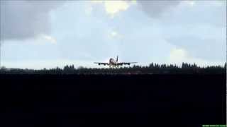 Delta Airlines 747400 Landing Frankfurt [upl. by Marylee622]