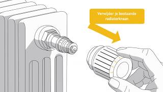 Installatie handleiding Somfy Thermostatische Radiatorkraan io  BE NL [upl. by Skipper]