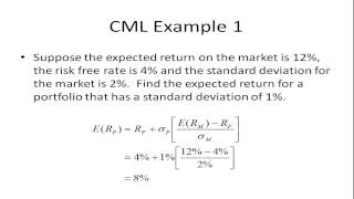 Capital Market Line [upl. by Ellata657]