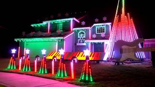 Metal Carol of the Bells Christmas Light Show Dec 2017 [upl. by Enneirb857]