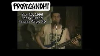 Propagandhi FULL SET Live at Daily Grind Kansas City MO May 20 1996 [upl. by Yerac]