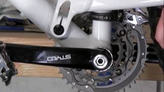 How to install an external bearing crank set on a bicycle [upl. by Annavahs]