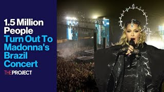 15 Million People Turn Out To Madonnas Brazil Concert [upl. by Novoj]