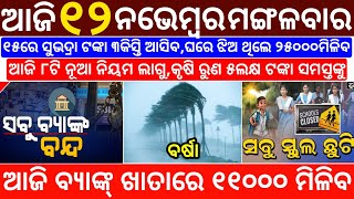 todays morning news odisha12 November 2024subhadra yojana online apply processodisha news today [upl. by Nairred]