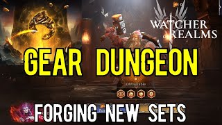 Gear Dungeon Forging New Sets  Unidentified Gear  Forerunners Server  Watcher of Realms [upl. by Ennelram]