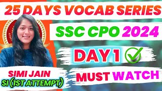 Vocabulary Series for CPOCGL 2024SI Simi Jainimp vocab for examsvocab rwacpoenglishviralcgl [upl. by Adeline]