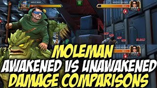 Moleman Awakened Vs Unawakened Damage Comparison  Does He Need Awakening  Contest Of Champions [upl. by Anitsuga]