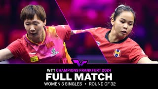 FULL MATCH  Wang Manyu vs Orawan Paranang  WS R32  WTTFrankfurt 2024 [upl. by Rodolph]