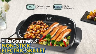 Elite Gourmet EG6203 Nonstick Electric Skillet  NonStick Electric Skillet [upl. by Akihsar]