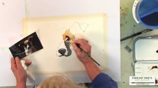 Drawing and Painting Watercolor Tutorial with Pat Weaver  A Dogs Face [upl. by Enilarak]