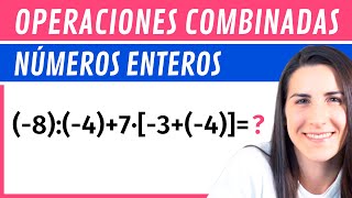 Realizar OPERACIONES COMBINADAS con Números ENTEROS 🟦 3 Ejercicios [upl. by Boyd]