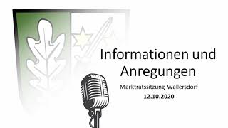 Marktratssitzung Wallersdorf 12102020 [upl. by Anilra926]