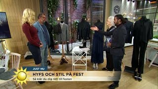 Så klär du dig rätt till festen  Nyhetsmorgon TV4 [upl. by Oinotnaesoj]