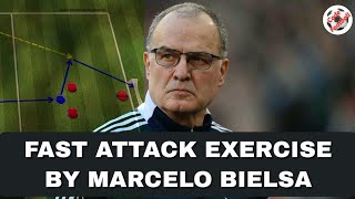 Fast attacking exercise by Marcelo Bielsa [upl. by Hsakiv]