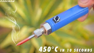 DIY Powerful Soldering Iron at Home  Rechargeable Soldering Iron [upl. by Aneleh]