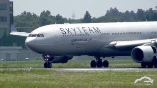 quotSKYTEAMquot Livery Aeroflot A330300VQBCQ Landing at Narita Intl Airport [upl. by Anette]