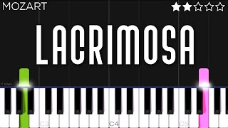 Mozart  Lacrimosa  EASY Piano Tutorial [upl. by Annairba]