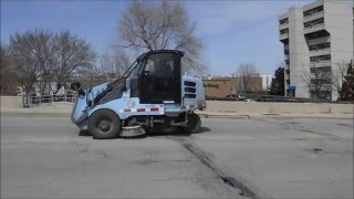 Chicago Street Sweeper Returning To The Garage [upl. by Leumhs]