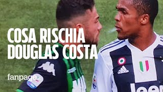 Douglas Costa sputo a Di Francesco contro il Sassuolo cosa rischia il calciatore della Juventus [upl. by Stroup]