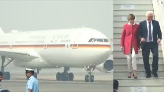 German President FrankWalter Steinmeier arrived in India [upl. by Arikihs]