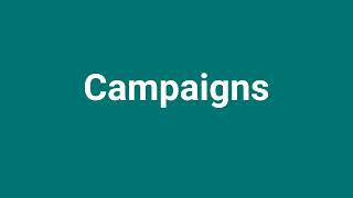 Campaigns Meaning and Pronunciation [upl. by Eilatan]