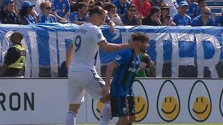 RED CARD Zlatan Ibrahimovic slaps opponent in the head [upl. by Hilleary]