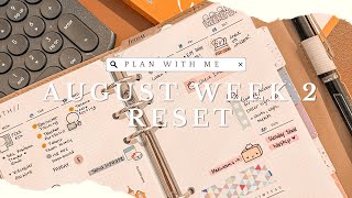 Plan With Me August Week 2 Reset  Filofax Personal Planner  2023 Planner [upl. by Burd]